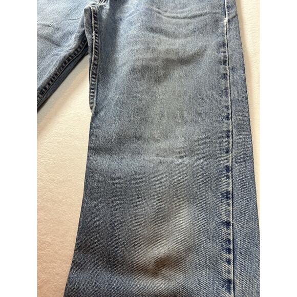 Levis 505 Jeans Mens 34x34 Red Tab Denim Reg fit Straight Leg WORN vintage 11 - Picture 3 of 7